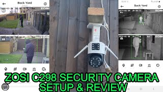 ZOSI C298 Dual Lens PTZ Outdoor Security Camera Unboxing Setup amp Review [upl. by Latini]