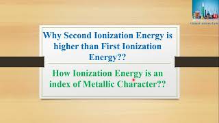 Why Second Ionization energy of an element is higher then First Ionization Energy [upl. by Kirima55]