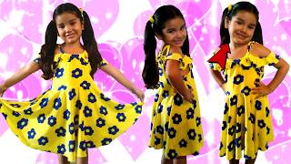 Cómo hacer un VESTIDO de NIÑA fácil 👧 sin botones ni cierres Patrones Gratis  Easy Girl Dress 👗 [upl. by Katerina]