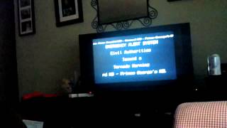 Tornado Warning on TV ISSUED BY CIVIL AUTHORITIES EAS 1140 [upl. by Pegma437]