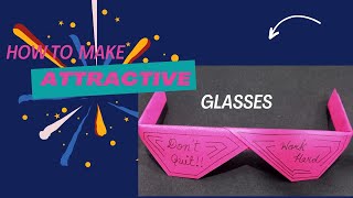 How to make paper sunglasses 😎 Create it and enjoy ☺️ viral youtube origamicraft sketchyart [upl. by Sallee]