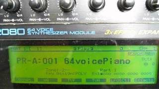 Roland JV2080 Sound Module Putting in Multitimbral Mode [upl. by Kirkpatrick]