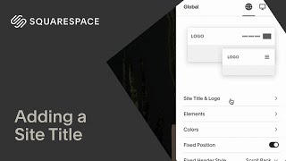 Adding a Site Title  Squarespace 71 Tutorial [upl. by Anetsirhc]