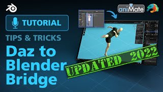 How to EXPORT Animations from Daz to Blender  Daz to Blender Bridge  Lucid Man Studio [upl. by Annoyik]