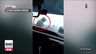 Delincuentes atacan a balazos a padre y su hijo en la autopista MéxicoPachuca  Ciro [upl. by Irena747]