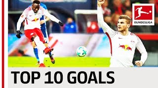 Werner Keita amp More  Top 10 RB Leipzig Goals 201718 [upl. by Adnak]