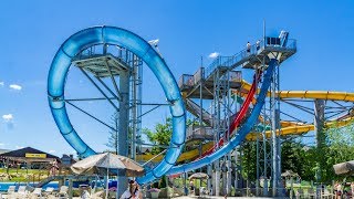 quotLunar Loopquot AquaLoop Looping Waterslide  Lost World at Wilderness Resort [upl. by Aciraa37]