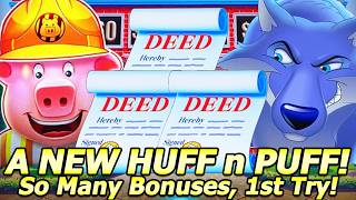 SO MANY BONUSES NEW Huff n Puff Money Mansion Super Active Session in my 1st Attempt at Yaamava [upl. by Maure]