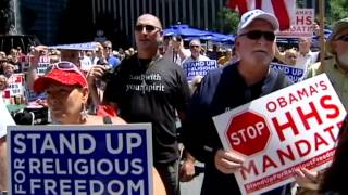 Social conservatives rally for religious freedom [upl. by Annayehc]