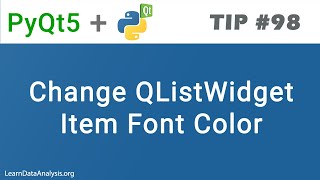 How to change QListWidget item color in PyQt5 [upl. by Eniroc]