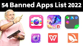 All 54 Banned Apps List 2022  Banned Apps List in India  54 Apps Banned Today  FF Ban in India [upl. by Leahciam]