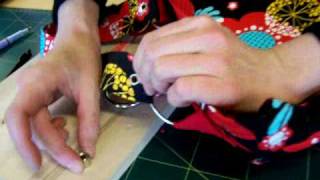 How to insert eyelets in a handbag strap [upl. by Relyat811]