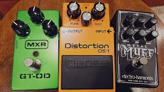 Overdrive VS Distortion VS Fuzz PEDAL COMPARED [upl. by Nilkcaj]