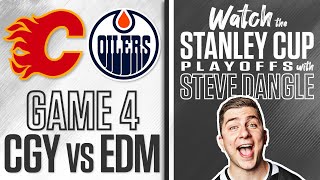 Watch Calgary Flames vs Edmonton Oilers Game 4 LIVE w Steve Dangle [upl. by Bathelda187]