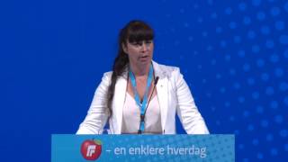 Gry Anette Rekanes Amundsen tale lørdag FRP´s Landsmøte 2017 [upl. by Oiuqise]