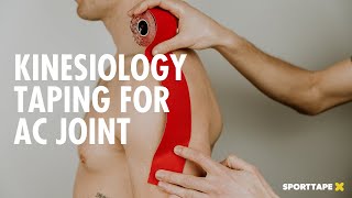 Kinesiology Taping for AC Joint  How To Tape The AC Joint With Kinesiology Tape [upl. by Olegnaed709]