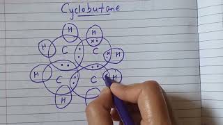 Trick to draw electron dot structure for cyclobutane [upl. by Auberon219]