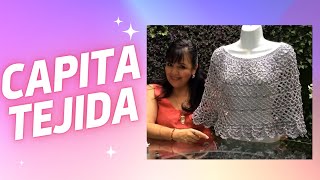 CAPITA TEJIDA EN GANCHO O CROCHET 🤍🤍 MUY FÁCIL Y RÁPIDO  LAURA CEPEDA capita [upl. by Leonor]