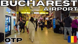 Romania Bucharest Henri Coandă International Airport OTP  Full Walk Tour [upl. by Nhabois]