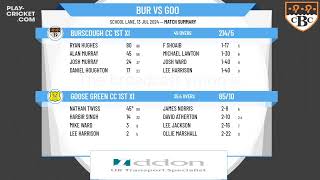 Burscough CC 1st XI v Goose Green CC 1st XI [upl. by Ecinrahs]