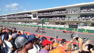 F1 Austin Grand Prix race start 2013 V8 sound [upl. by Aneehsak]