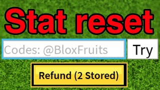 ALL stat reset codes in 1 minute Blox Fruits [upl. by Lindsley]