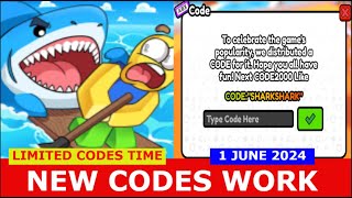 NEW CODES🦈Shark bite simulator ROBLOX  LIMITED CODES TIME  JUNE 1 2024 [upl. by Gnuhc]