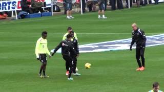 Newcastle Subs Warm Up Newcastle V West Ham [upl. by Ruddy]