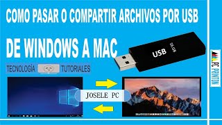 como pasar archivos de windows a mac por usb [upl. by Marlen]