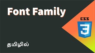 CSS Font Family Property Explained in Tamil [upl. by Hamimej492]