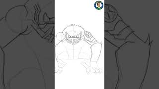 Tutorial como desenhar o alien Besta Ben 10  speed drawing of Wildmutt [upl. by Lisbeth]