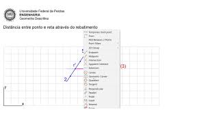 99 Distância entre ponto e reta através do rebatimento [upl. by Yecam447]