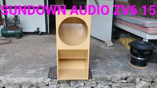 Sundown Audio ZV6 2500 watt 15quot subwoofer box build [upl. by Nels386]