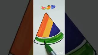 🍉🥭🫐 satisfying art drawing coloring viralshorts shorts [upl. by Anirbac]