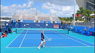 Griekspoor amp Evans Practice  Court Level Miami 4K 60fps 2024 [upl. by Snahc]