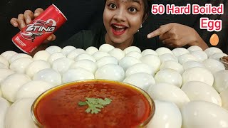 Eating 50 Hard Boiled Egg  50 Egg Challenge  Boiled Egg Mukbang  Food Videos  Eating Videos 🤤 [upl. by Jaquenette6]