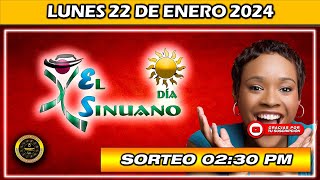 Resultado de EL SINUANO DIA del LUNES 22 de enero 2024 chance sinuanodía [upl. by Ruhnke]