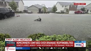 Blythewood new construction homes flooded after failed storm water drainage system residents say [upl. by Aneer]