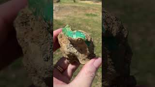 Wow So very vibrant green chrysoprase from my own rockcollection crystals shorts [upl. by Ennaisoj538]