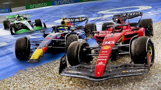 TWO RED FLAGS🚩CHAOS IN AUSTRIA CARS OFF IN GRAVEL 300 IQ PIT STRAT F1 23 MY TEAM CAREER Part 30 [upl. by Quin]