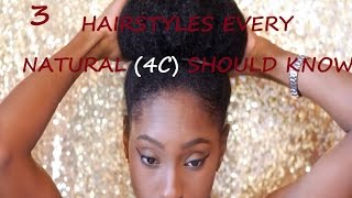 Low Manipulation Hairstyles Every Natural 4c Should Know  From Transitioning to Natural Hair [upl. by Atinet]