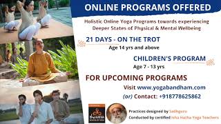 Online yoga  Isha hatha yoga  21 days on the trot [upl. by Engracia]