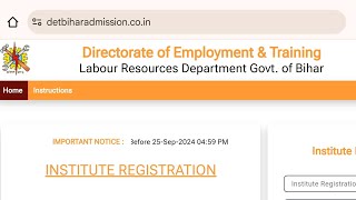 How to Register ITI Student for Session 202425 amp 202426 on Admission Portal [upl. by Gut]