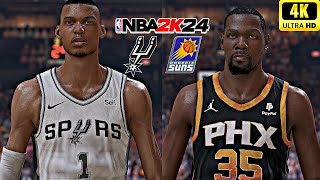 NBA 2K24 PC TNT Mod 4K60  Spurs vs Suns [upl. by Ancier]