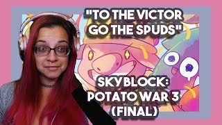 Bartender Reacts to Skyblock Potato War 3 FINAL by Technoblade [upl. by Onairot]