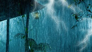 Heavy Stormy Night with Torrential Rainstorm amp Very Huge Thunder ⚡⛈ Thunderstorm Sounds for Sleeping [upl. by Jaimie]