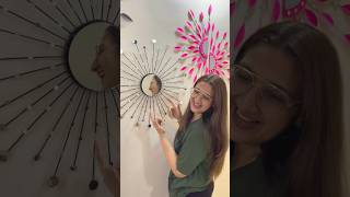 Diy mirror wall decor hanging from waste sticks diy walldecor decor shorts youtubeshorts [upl. by Idyh]