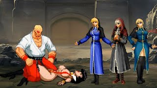 Mugen KOF Geese vs Schlussel Goeniko Goenitz Vampirella  Super Ultimate Moves mugen kofmugen [upl. by Karrie]