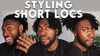 Dreadlocks Styles for SHORT LOCS  How to Style SHORT Starter Locs for Men Easy Hairstyles [upl. by Hoopes877]