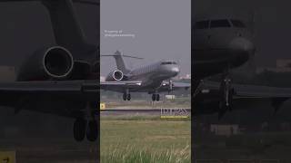 Bombardier Global 6000 Vista Jet Landing Jakarta [upl. by Somerset]